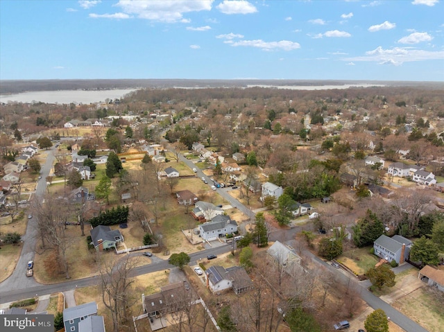 aerial view featuring a residential view