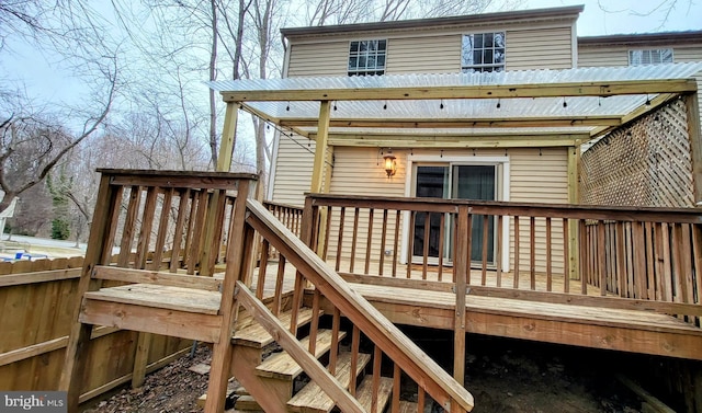 view of wooden deck