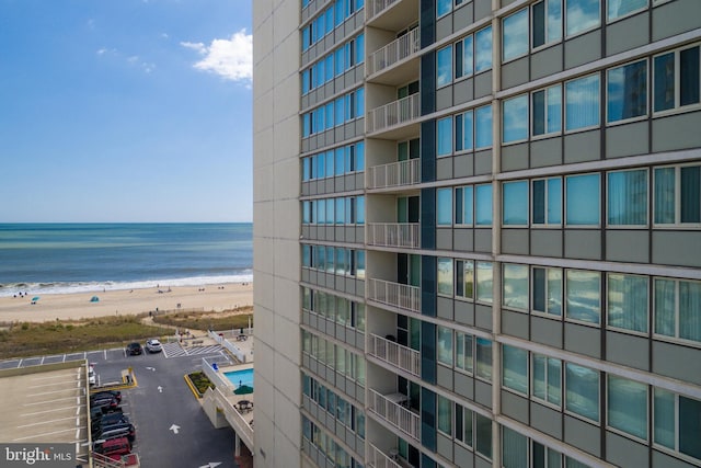 water view with a view of the beach