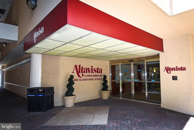 exterior space featuring stucco siding