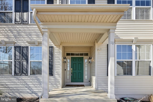 view of doorway to property