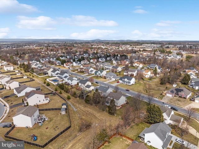 aerial view featuring a residential view