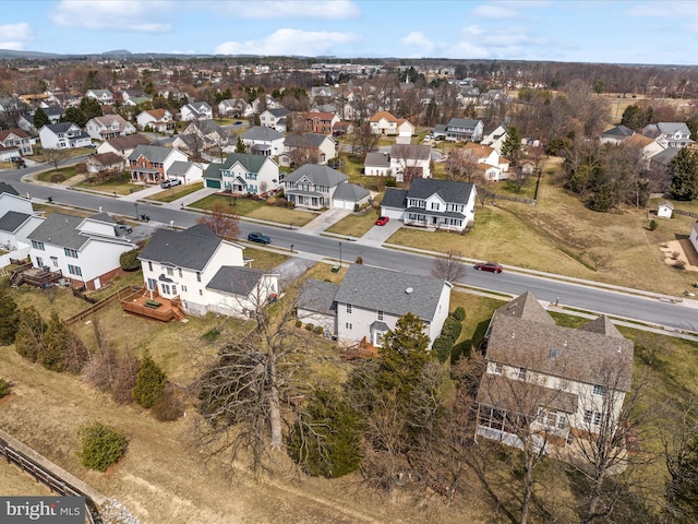 drone / aerial view featuring a residential view