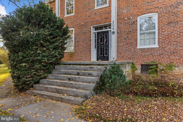 306 Burnt Church Rd, Winchester, VA 22603 - view of exterior entry featuring brick siding