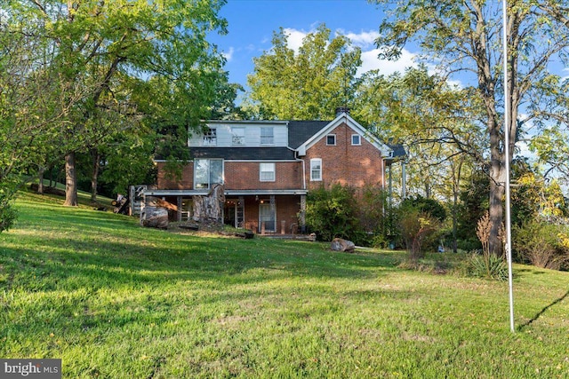 306 Burnt Church Rd, Winchester, VA 22603 - back of house with a lawn and brick siding
