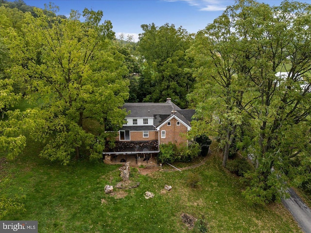 306 Burnt Church Rd, Winchester, VA 22603 - birds eye view of property featuring a forest view