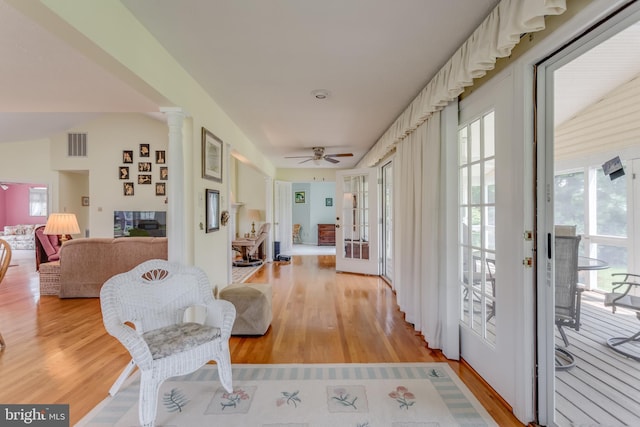 1629 Pondview Dr, Winchester, VA 22601 - hall featuring light wood-type flooring, healthy amount of natural light, and french doors