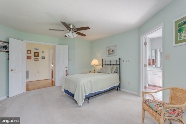 1629 Pondview Dr, Winchester, VA 22601 - carpeted bedroom with baseboards and a ceiling fan