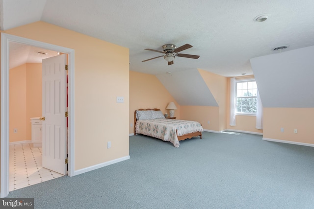 1629 Pondview Dr, Winchester, VA 22601 - carpeted bedroom featuring lofted ceiling and a ceiling fan