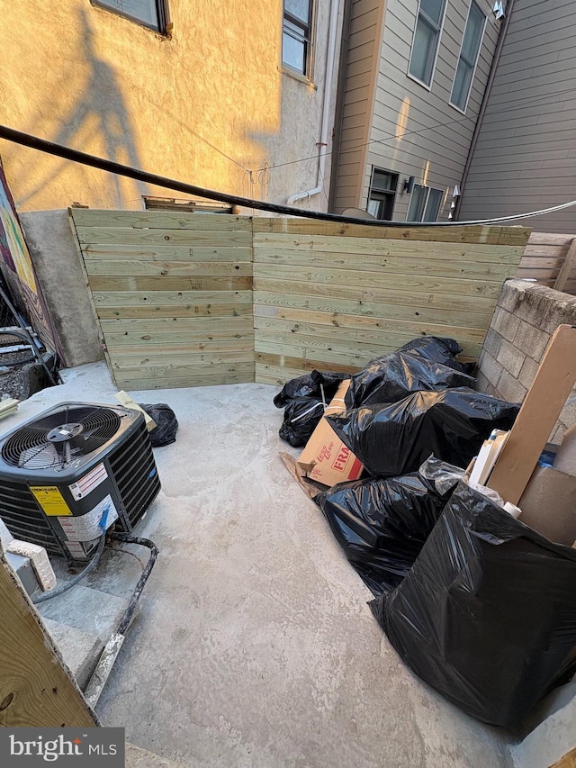 view of patio / terrace with central AC unit