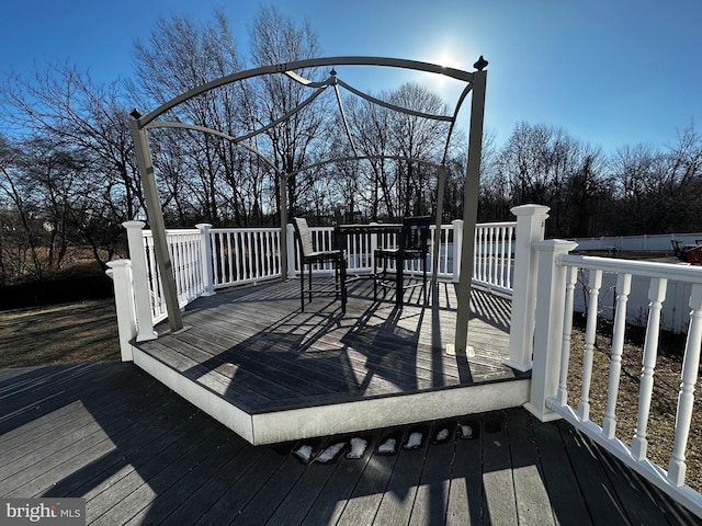 view of wooden terrace