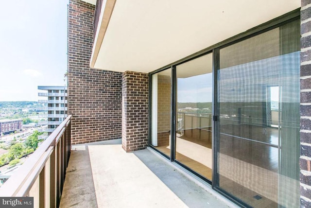 balcony with a view of city