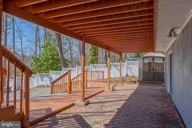 view of patio / terrace with a fenced backyard