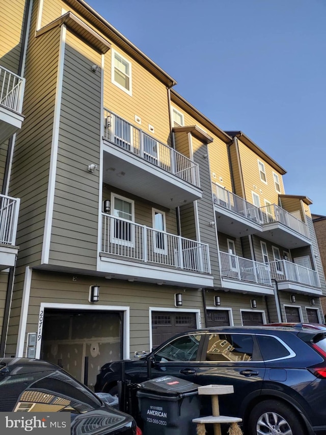 view of property with a garage