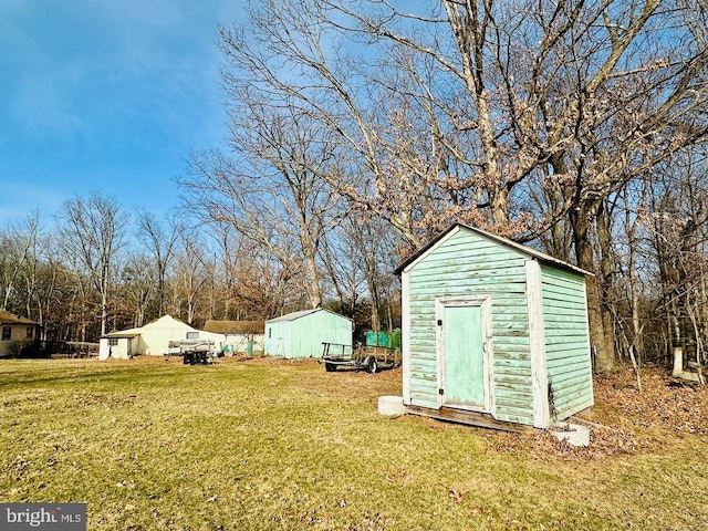 view of shed