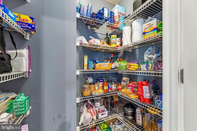 view of pantry