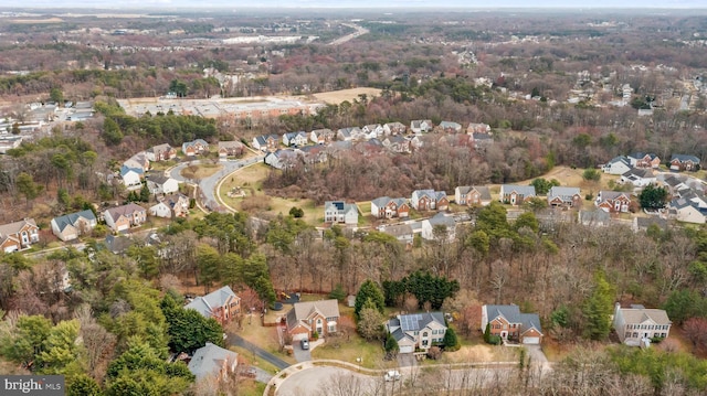 aerial view featuring a residential view