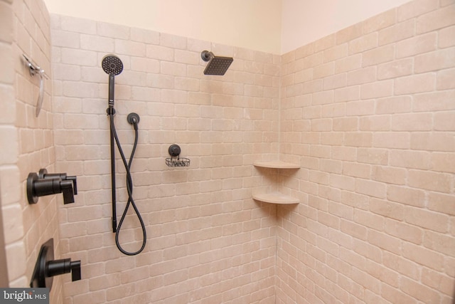 room details featuring tiled shower