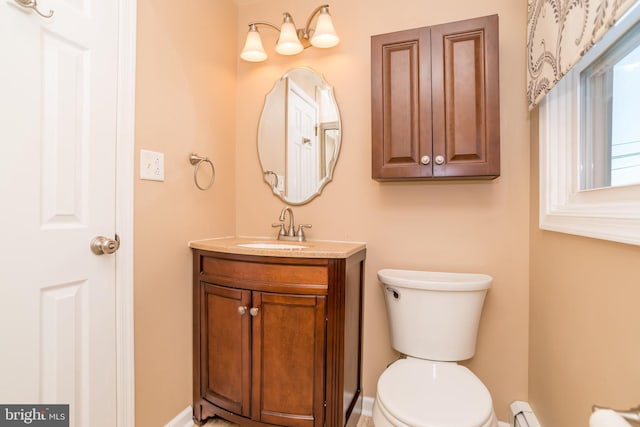 half bath with toilet and vanity