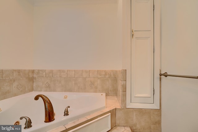 bathroom featuring a jetted tub