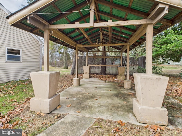 view of patio with fence