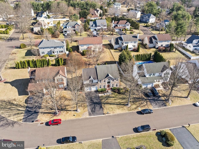 aerial view featuring a residential view