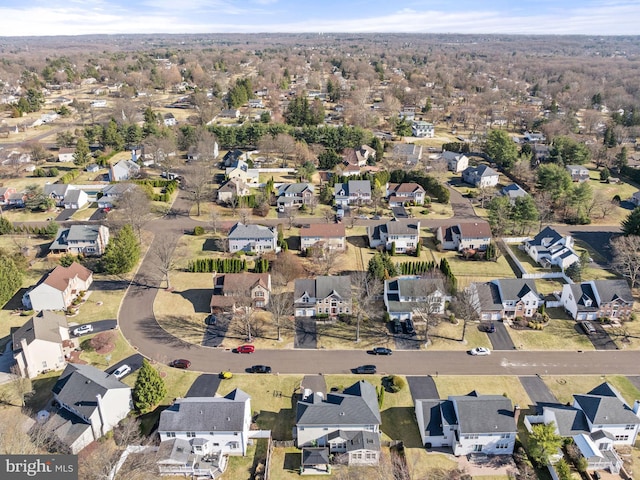 drone / aerial view with a residential view