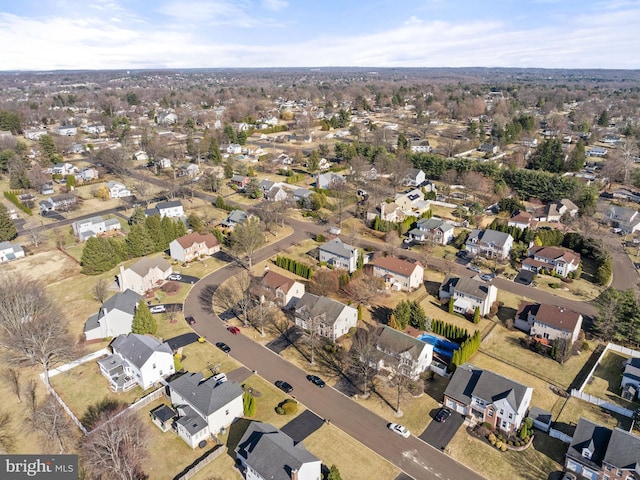 bird's eye view featuring a residential view