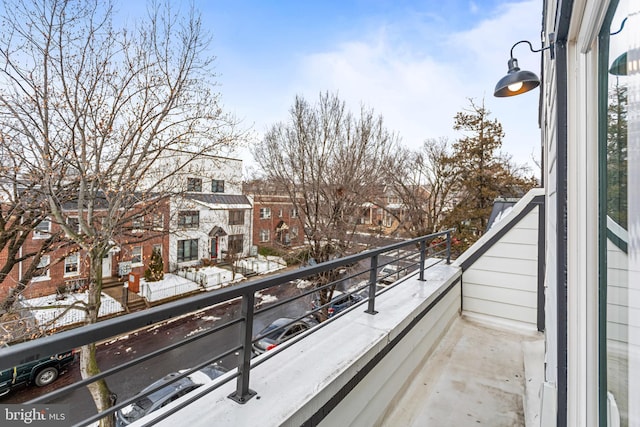 balcony with a residential view