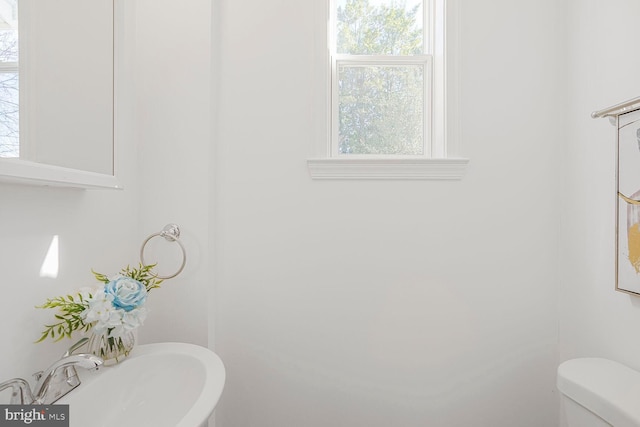 bathroom featuring a sink and toilet