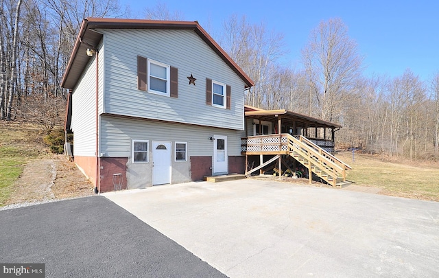 tri-level home featuring stairs