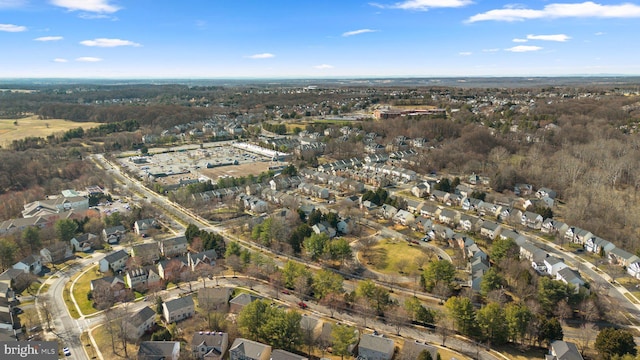 drone / aerial view with a residential view