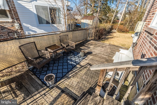 view of patio with a deck