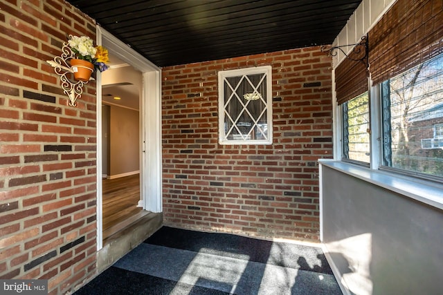 interior space featuring covered porch