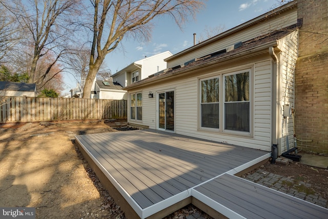 wooden terrace with fence