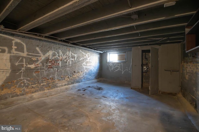 view of basement