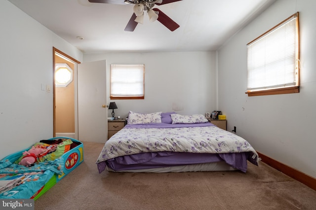 123 S 9th St, Millville, NJ 08332 - carpeted bedroom featuring ceiling fan