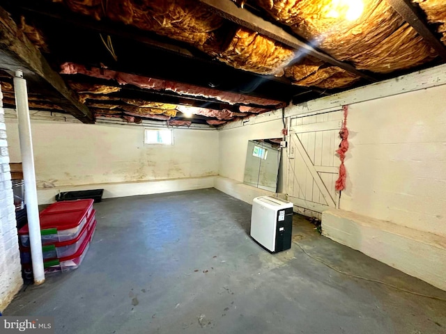 view of basement