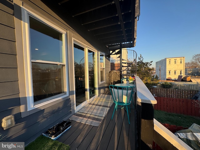 view of wooden deck