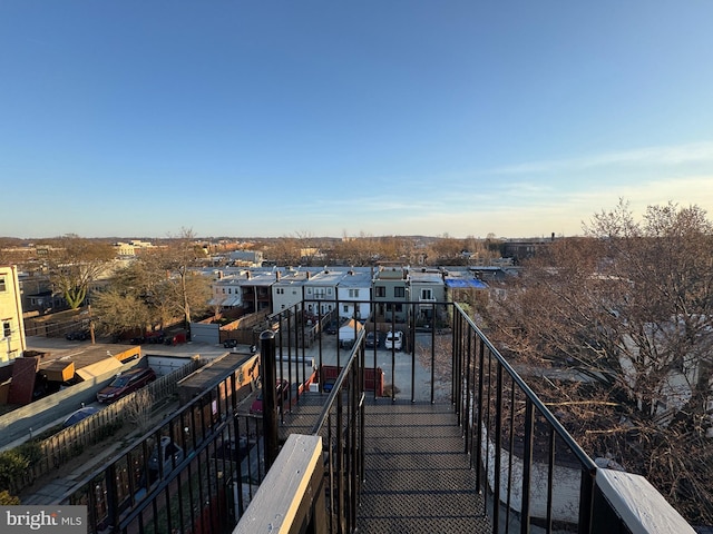 balcony with a residential view