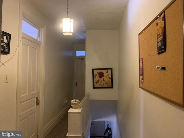 hallway with baseboards