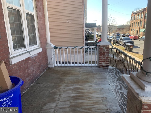 balcony featuring a porch