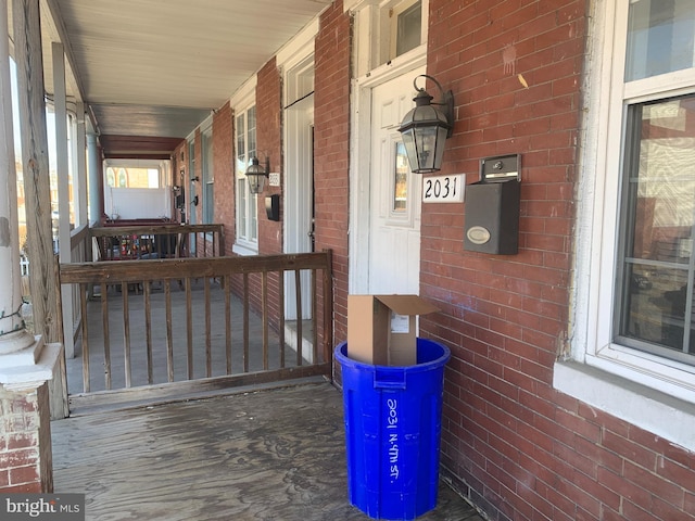 exterior space featuring covered porch