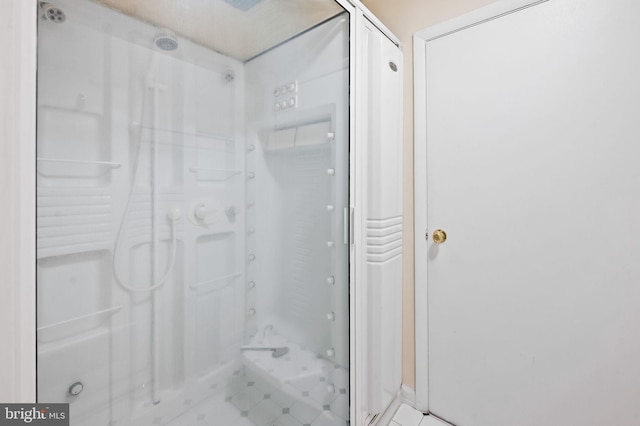 bathroom with walk in shower