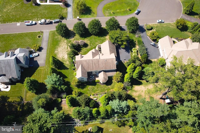 bird's eye view with a residential view