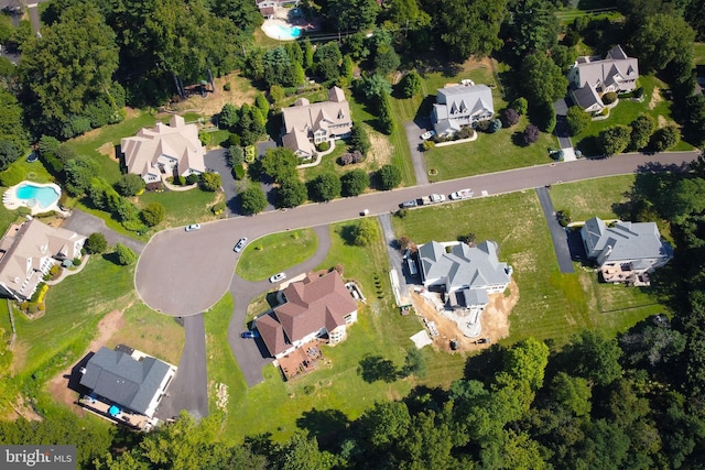 birds eye view of property featuring a residential view