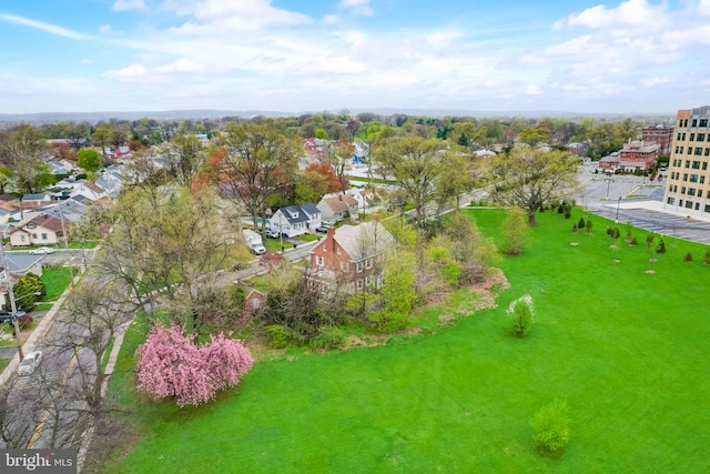 bird's eye view with a residential view