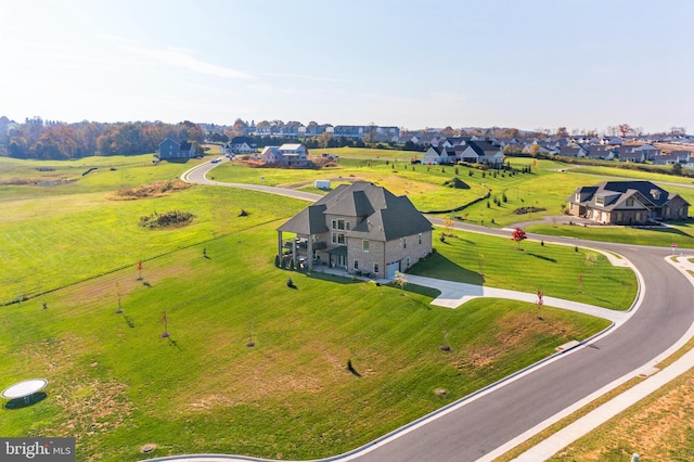 bird's eye view featuring a residential view