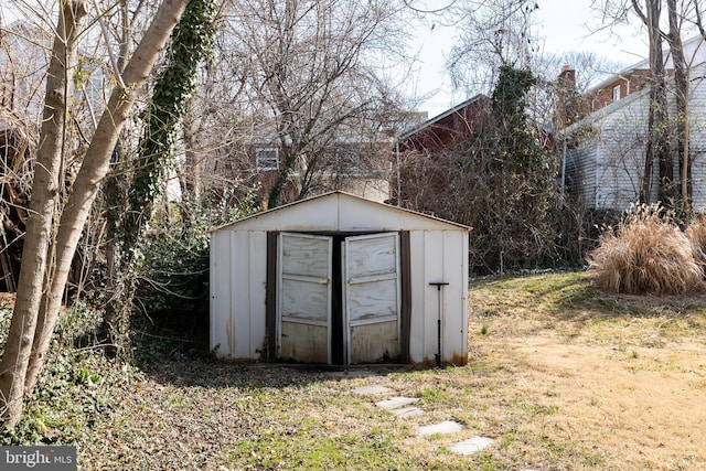 view of shed