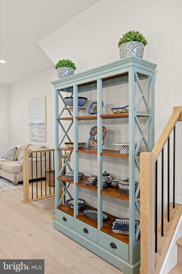 interior details with wood finished floors